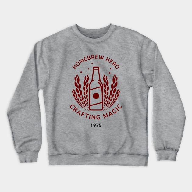 Homebrew Hero, Crafting Magic Home Brewing Crewneck Sweatshirt by VOIX Designs